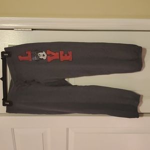 Minnie Mouse Love Gray Capris Sweatpants